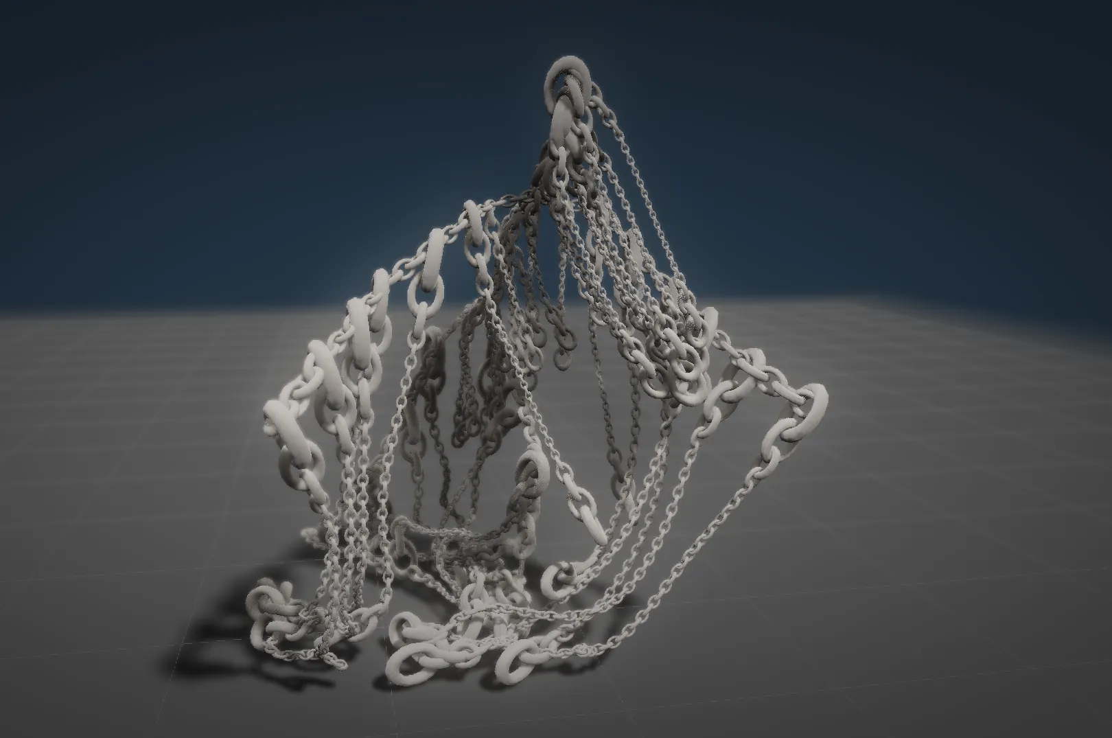Brekel MeshCache Studio: an animated chain simulation playing back in the viewer